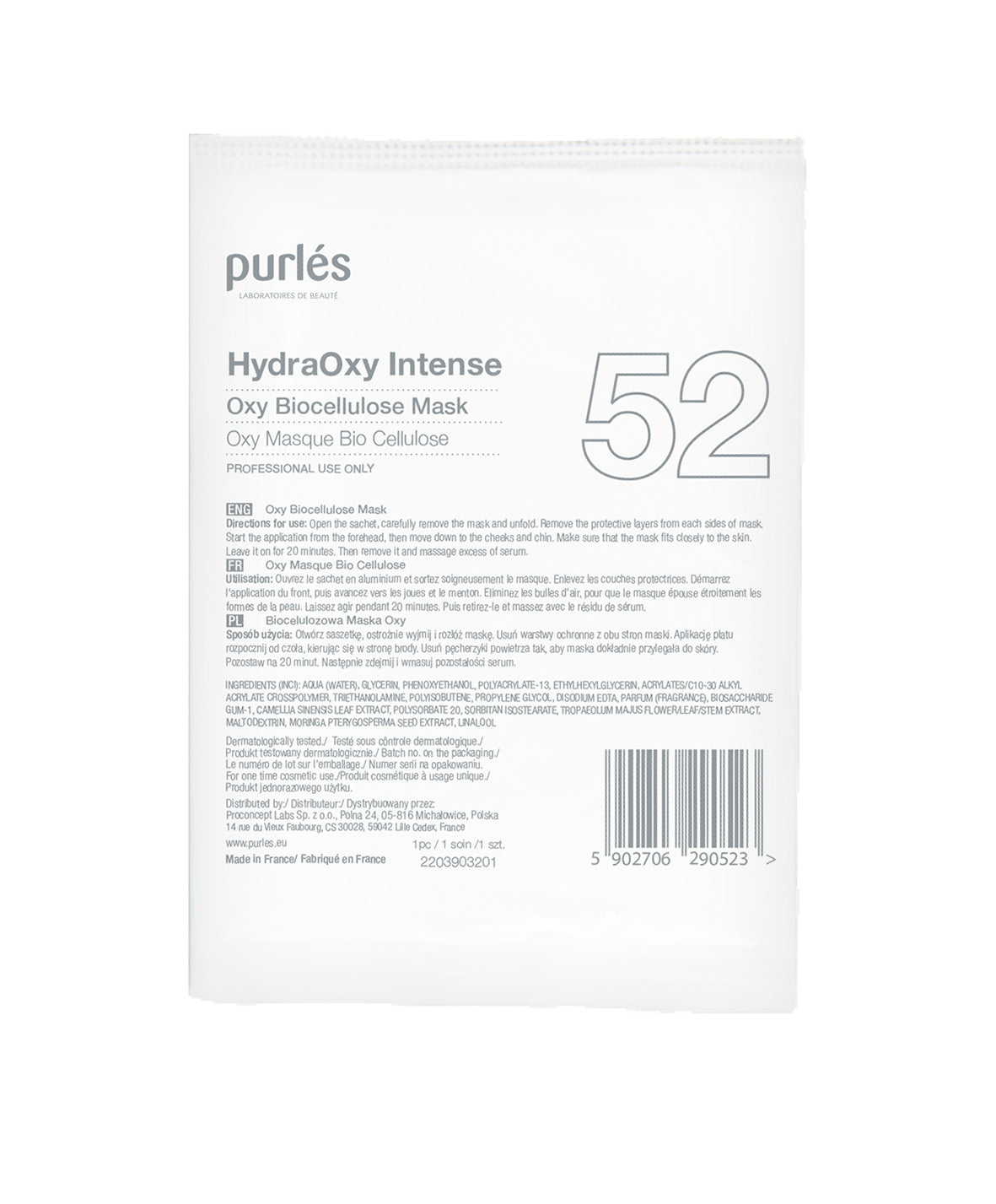 52 Oxy Biocellulose Mask – 1 pc